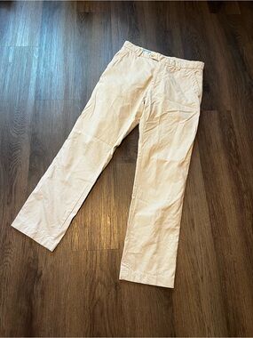 J.McLaughlin Mens 100% Cotton Chino Pants Off-White Cream Size 34 Portugal